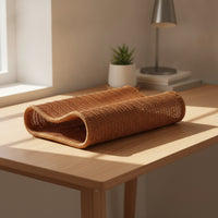 Rattan Rest Pillow Breathable Woven Tunnel Pillow Ventilated Back Cushion for Office Workers, Side Sleepers, Summer Rest, Desk
