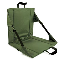 Outdoor Folding Seat Cushion with Backrest, Moisture-Proof, Portable Picnic Chair Pad