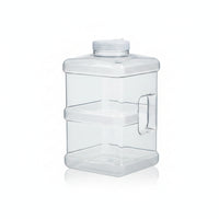 Tea Water Container with Hose Clear Waste Water Container with Brush Square