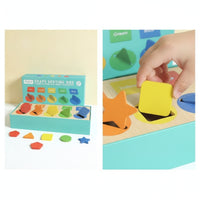Shape Sorting Box with Tray Fine Motor Shape Sorting Toy Geometric Matching Toy Learning Matching Box Sensory for Toddlers