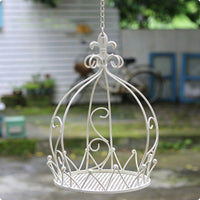 Crown Hanging Planter Easy to Display Iron Hanging Basket Vintage for Balcony
