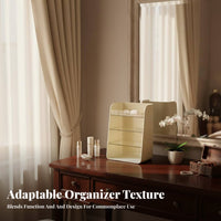 Rotating Makeup organizer Space Saving Cosmetic Organizer Multi-Compartment for Desk