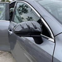 Sporty Look Carbon Fiber Pattern Mirror Caps Self Carbon Fiber Pattern Trim Scratch Protection Vehicle Body Styling Kit Weather Resistant