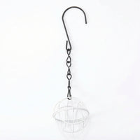 Decorative Hanging Wire Cage Metal Wire Cage Holder Rustic Birdcage Holder with Chain Versatile for Entryway