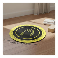 Round Jump Rope Mat Portable Shock Absorbing Exercise Pad Lightweight