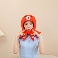 Wholesale Octopus Head Hat, Plush Headgear, Cartoon Costume Prop for Photo Shoots