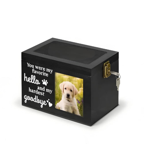 Pet Memorial Box with Photo Frame Personalized for Grieving Families