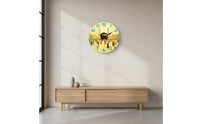 Non-Ticking Silent Round Wall Clock Quartz Movement Frameless Wall Clock Modern Design Home Decor Easy to Install for Muslims, Bedroom, Living Room, Office