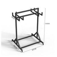 Training Hurdle Rack Caster Wheels Fitness Gear Triangular Bracing