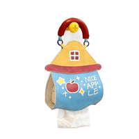 Cute Cartoon Wall-Mounted Leather Tissue Box for Bathroom, Waterproof