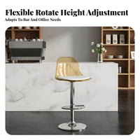 Adjustable Swivel Bar Stool Built-in Footrest Adjustable Swivel Stool for Adults