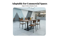 factory-inspired aesthetic Round Pedestal Table Space-Saving Round Pedestal Base Easy to Clean Commercial Furniture Minimalist Design for Restaurant Owners, Business Managers, Event Planners, Snack Bar, Canteen, Cafeteria, Bistro