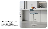 Adjustable Rotating Counter Stoolstool Italian Design Adjustable Pedestal Stool Modern Design Built-in Footrest for Restaurant