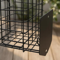 Metal Bird Feeder House Iron Outdoor Pet Supply Flat Tray for Garden