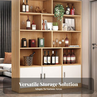 Beverage Bar Cabinet Sturdy Construction Freestanding Beverage Bar Cabinet Thickened Board Living Room Partition Shelf for Adults, Entertainment Area