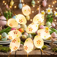 10 LED Egg Lights Colorful Easter Egg String Light Festive Design Easter Themed Fairy Lights for Kids, Parents, Indoor Ornament Ration