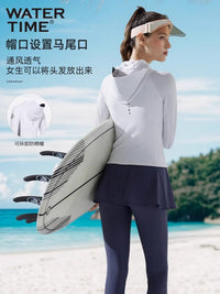 WaterTime潜水服女2025新款夏分体防晒游泳衣长袖长裤湿衣水母服