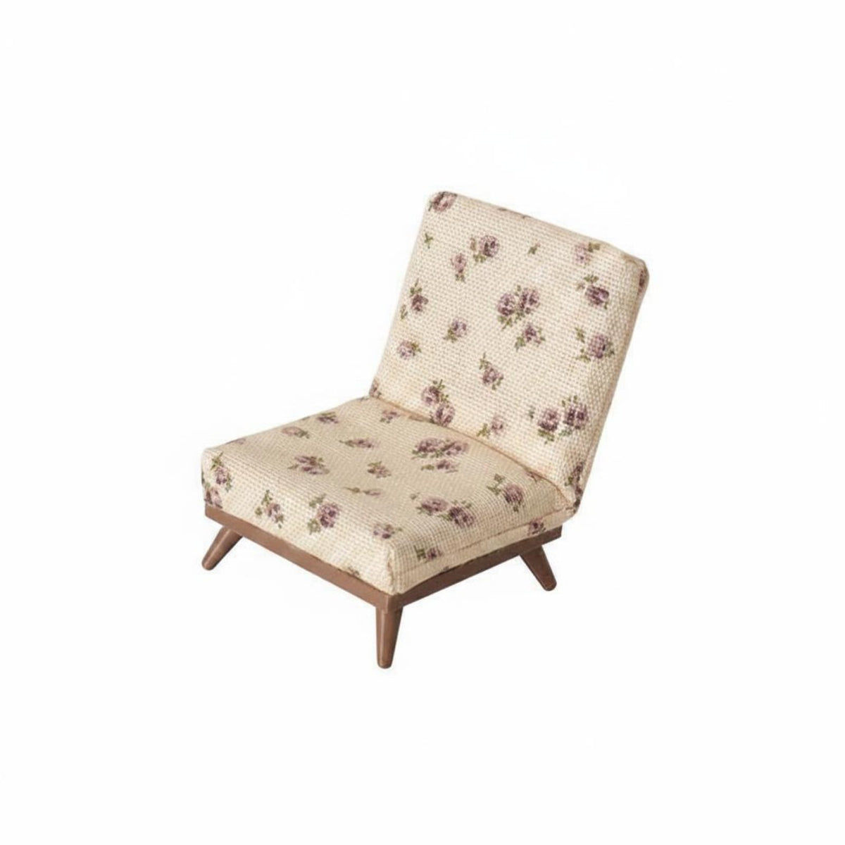 Realistic Model 1:12 Scale Dollhouse Chair Miniature Single Sofa Dollhouse Accent Chair for Collectors