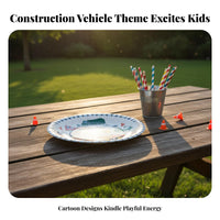 Construction Vehicle Party Tableware Set Plates Cups, Kids Event