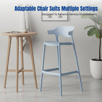 Stackable Bar Stool, Nordic Minimalist High Chair, Designer Backrest for Home
