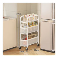 Slim Seasoning Storage Unit Easy to Move Slim Rolling Storage Unit No-Tools