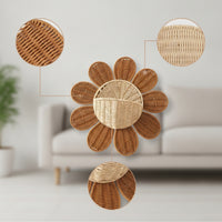 Floral Wall Basket Lightweight Storage Baskets Space-Saving for Home Entryway