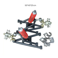Terrain-Highway Use Terrain-Road Terrain-Road Vehicle Control Arm Assembly Easy Installation Front Shock Absorption System Arm Set Improved Stability and Go Kart Front Shock Absorption System Heavy Duty Metal for DIY Builders, Custom Build, Racing