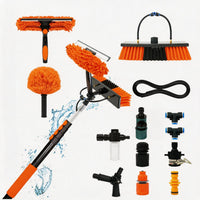 Solar Panel Cleaning Brush Set with Aluminum Telescopic Pole for High-Rise Cleaning