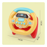 Lights and Sounds Toddler Steering Wheel Toy Educational Simulation Steering Wheel Early Education Light up Driving Toy Great Gift Idea for Toddlers, Preschoolers, Babies, High Chair, Stroller