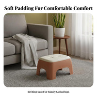 Stackable Padded Shoe-Changing Bench Multi-Functional Low Stool Easy to Clean Household Furniture High Load Capacity for Adults, Children, Elderly, Entryway, Living Room, Bedroom, Bathroom