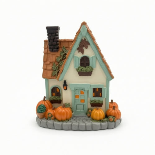 Autumn House Light Warm-Glowing Decor Illuminated for Entry Table