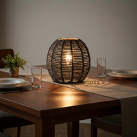 Decorative Woven Lampshade Natural Material Woven Lamp Shade Hollow-out Design Rattan Design Hanging Shade Rustic Charm for Restaurant, Guesthouse, Cafe, Tea House