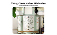 Space-Saving hinged-lid Vanity Table Hand-Painted ornamentation space-efficient Desk with hinged-lid Mirror Vintage appearance Bedroom Furniture Ample Storage for Small Apartment Dwellers, Students, Teenagers, indivitwo-way grooming area