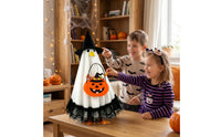 Halloween Porch Goose Costume with Pumpkin Bag Festive Lawn Goose Outfit with Witch Hat Playful Witch Costume with Pumpkin Bag Spooky for Homeowners, Decorators, Entryway, Yard