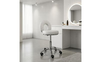 Adjustable Height Stool Chrome Finish Adjustable Stool Easy to Clean Workspace Furniture