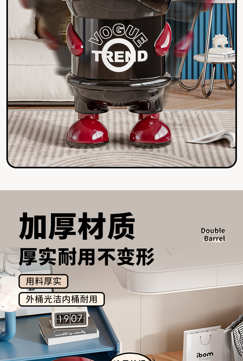 Astronaut Trash Can with Lid for Home Use