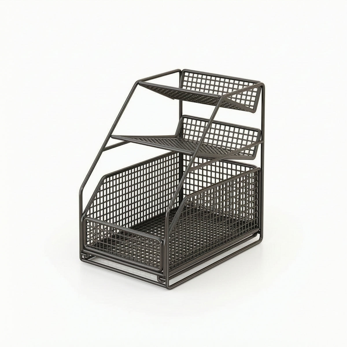 Under-Sink Organizer Freestanding 3-Tier Storage Rack Vertical for Bathroom