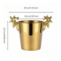 Ice Bucket Portable Ice Bucket with Handles Rust-Resistant Beverage Chiller for Hosts, Parties