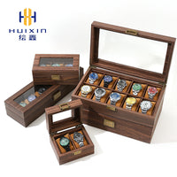Vintage Wood Grain PU Leather Watch Box, Wooden Jewelry Gift Box, Bracelet Packaging Box, Storage Box, Souvenir