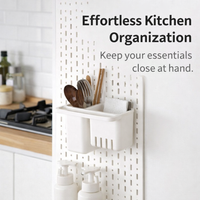 White Iron Pegboard Shelf No Drill Pegboard Organizer Accessories, Pegboard Accessory Tool Holder for Hanging Organizer Storage Rack