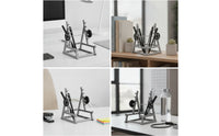 Gym-Themed Squat Rack Pen Holder Lightweight Pen Holder with Barbell Rack Practical Desk Organizer Creative for Fitness Fans, Athletes