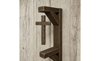 Floating Cross Display Freestanding Decor Stable for Mantel
