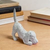 Dog Jewelry Holder Decorative Resin Dog Figurine Small Tabletop Display Home Decor for Entryway, Desk