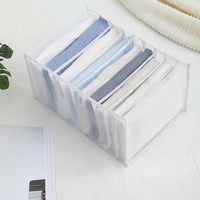 Partitifirstd Clothing Drawer Clear transparent panel foldable Organizer Box for Dorm Room