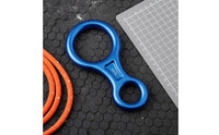 8-Shaped Descender 35 kN Strength Rappel Belay Device Smooth Rope Action Climbing Gear for Rappelling, Mountaineering