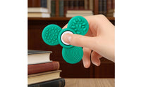Gliding Rotating Clover Portable Textured Long-Lasting Silicone Worry Stone for Children, Students, School, Classroom, Homework