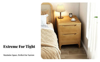Slim Bedside Drawer Unit Space-Saving Design Nightstand Multi-Functional