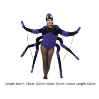 Arachnid Outfit Costume Stage Show Spider Dressbodysuit Stretch Textile-Eight-Legged Costume for Bar Event
