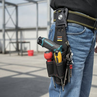 Quick-Attach Rotating Tool Pouch Heavy-Duty Waist Tool Pouch Compact Drill Pouch Lightweight for Electricians, Installers, Repair Technicians