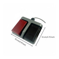 Heavy Duty Double Pedal Foot Switch Long-Lasting Plastic Double Foot Pedal Multi-Function for Medical Technicians, Gaming, Footage Editing